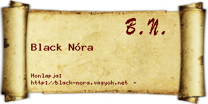 Black Nóra névjegykártya